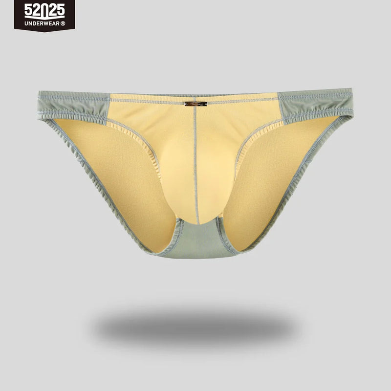 52025 Men's Contrast Color High-Cut Briefs – Soft Quick-Dry Modal Blend, Contoured Pouch and Confident Modern Style