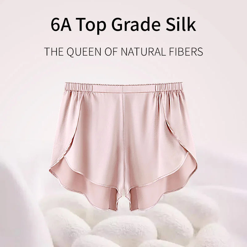 52025 Women’s Silk Shorts – 100% Mulberry Silk Luxury Underwear. Elegant, Soft Silk Sleepwear for Women. Pure Silk Panties