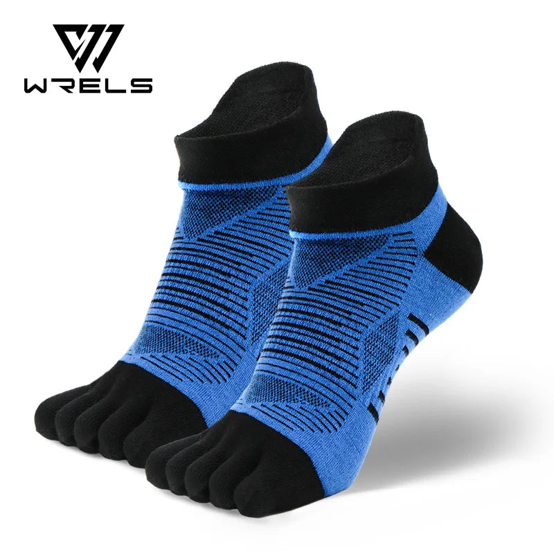 WRELS COOLMAX Five Finger Socks High Performance Athletic Toe Socks 1/3Pair Moisture Wicking Breathable Quick-Dry Five Toe Socks
