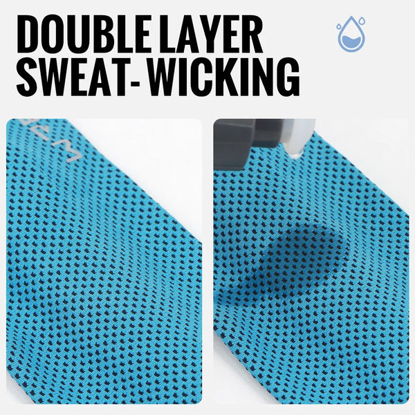 WRELS Summer Cooling Headbands for Men Non Slip  Elastic Sweat Hairbands Absorb Chill Cool Hairband for Hot Weather Running