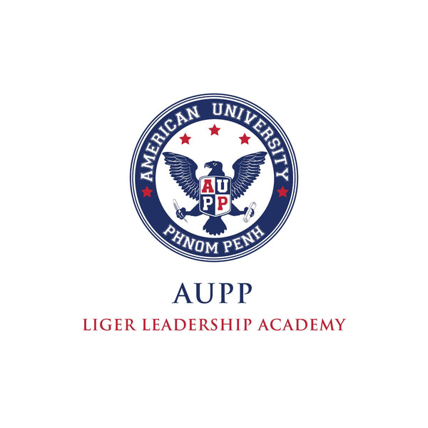 Logo of American University Phnom Penh Liger Leadership Academy on a white background