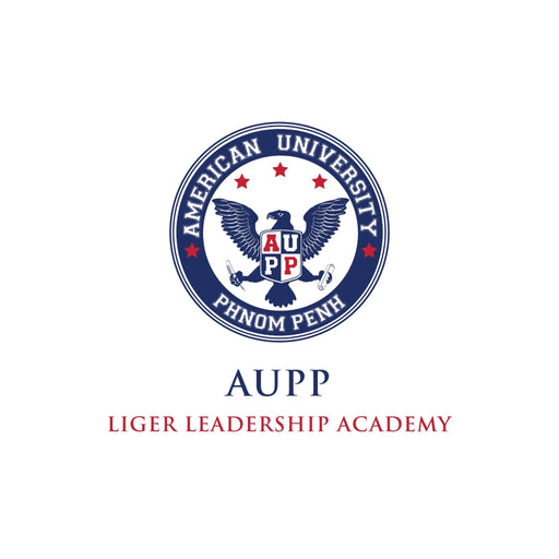 Logo of American University Phnom Penh Liger Leadership Academy on a white background