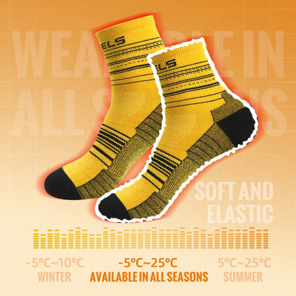WRELS 1/3Pairs Merino Wool Socks Breathable Moisture Wicking Anti-Odor Socks Hiking Running Trekking Thermal Athletic Crew Socks