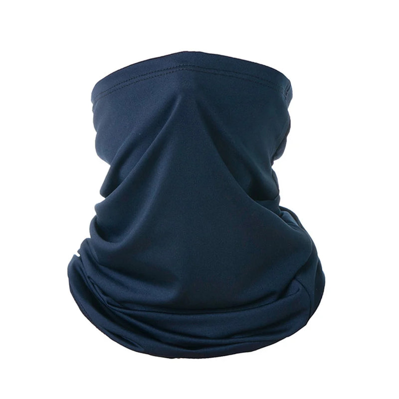 Summer UV Protection Cycling Face Mask Men Women Outdoor Sports Ice Silk Neck Warmer Scarf Breathable Hiking Fishing Face Cover