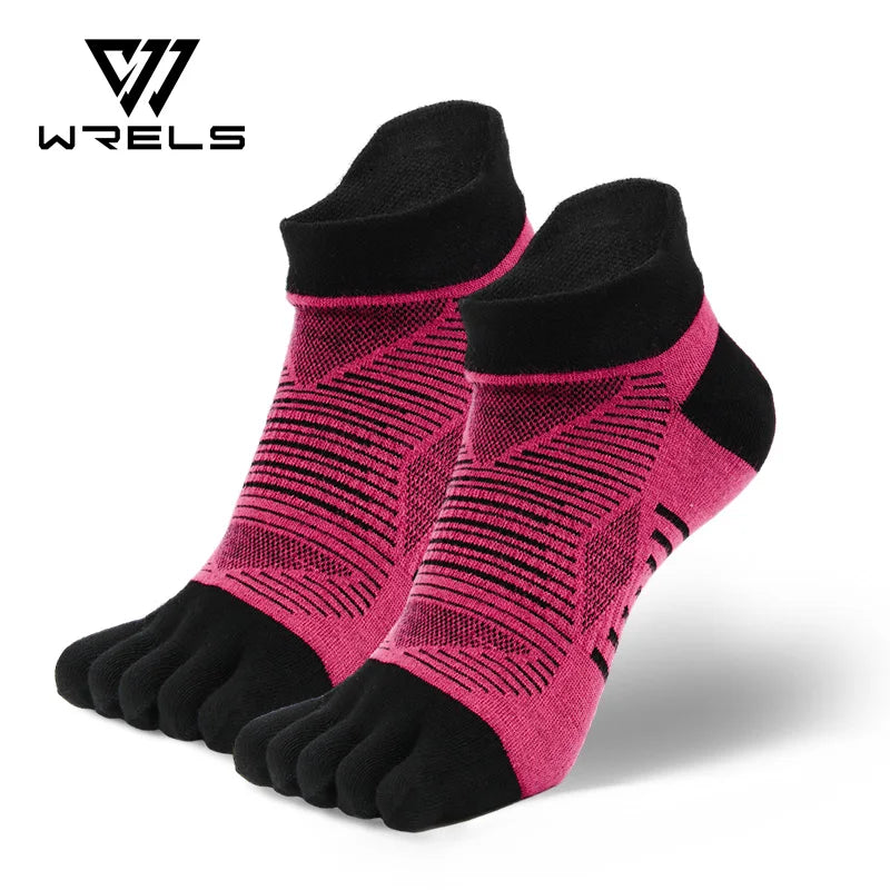 WRELS COOLMAX Five Finger Socks High Performance Athletic Toe Socks 1/3Pair Moisture Wicking Breathable Quick-Dry Five Toe Socks