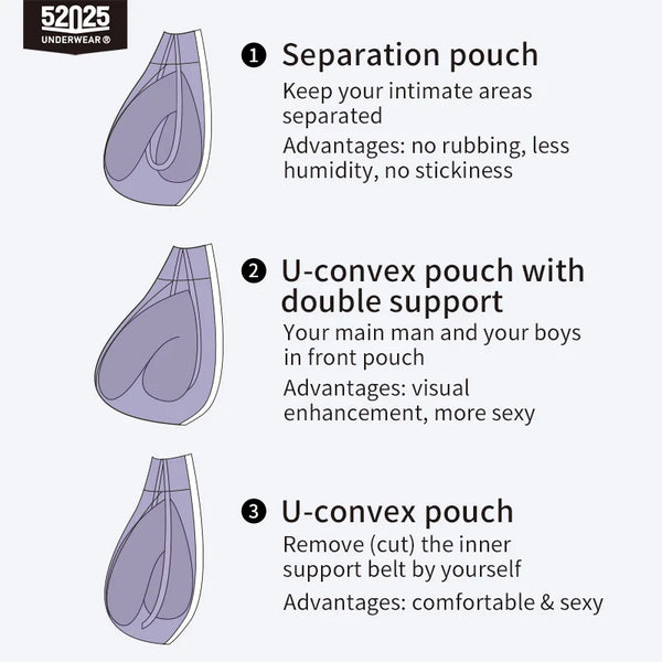 52025 Men's Red Boxers - Premium Silky-Smooth Modal, Anatomical Pouch, Sculpted Fit and Second-Skin Feel