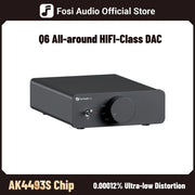 Fosi Audio Q6 USB DAC – បន្ទះឈីប XMOS XU316 និង AK4493S, PCM 768kHz/32Bit និង DSD512 Compact Desktop Hi-Fi DAC