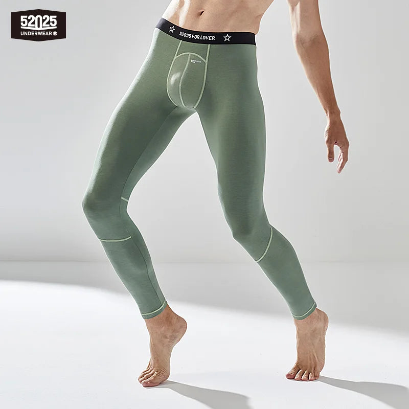 52025 Men's Viscose Leggings – Enlarged Pouch Design, Body-Contouring Fit, Soft Stretch Comfort and Second-Skin Feel