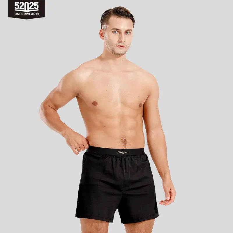52025 Men’s Luxury Mercerized Shorts – Cotton, Modal and Silk Blend Lounge Shorts with Soft Natural Sheen and Premium Comfort