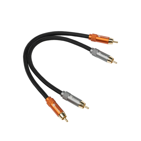 ខ្សែ ឧបករណ៍បំពងសម្លេង Hi-Fi ម៉ាក Fosi Audio ធ្វើពីនីឡុង ជាមួយនឹងឌុយចុងចេកស្រោបមាស - 1.8m*2/0.3m*2