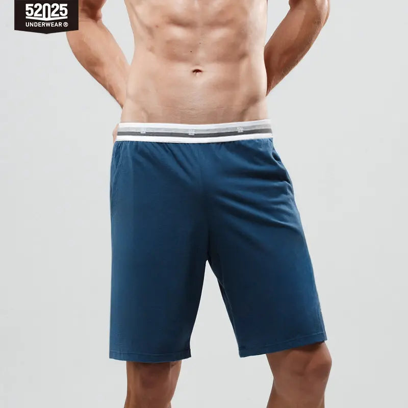 52025 Men's Cotton Modal Pajama Shorts – Smooth, Silky-Soft Lounge Shorts, Relaxed Fit, Side Pockets and Everyday Home Comfort