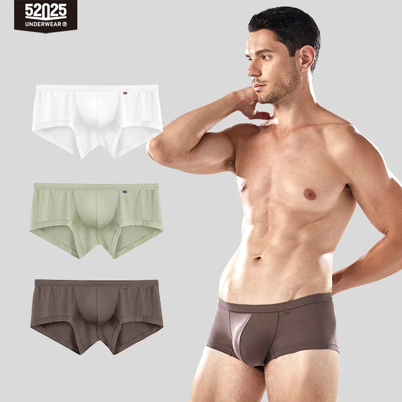52025 Men's Large Pouch Modal Boxers – Silky-Soft Breathable Underwear with Enhanced Comfort, Support and Extra Space