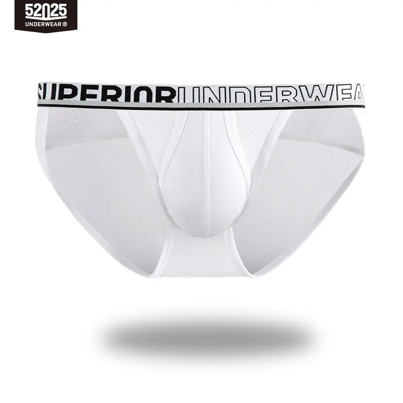52025 Men's Premium Modal High-Cut Briefs – Breathable Silk-Mesh Pouch, Double Side Fly and Ventilated All-Day Comfort