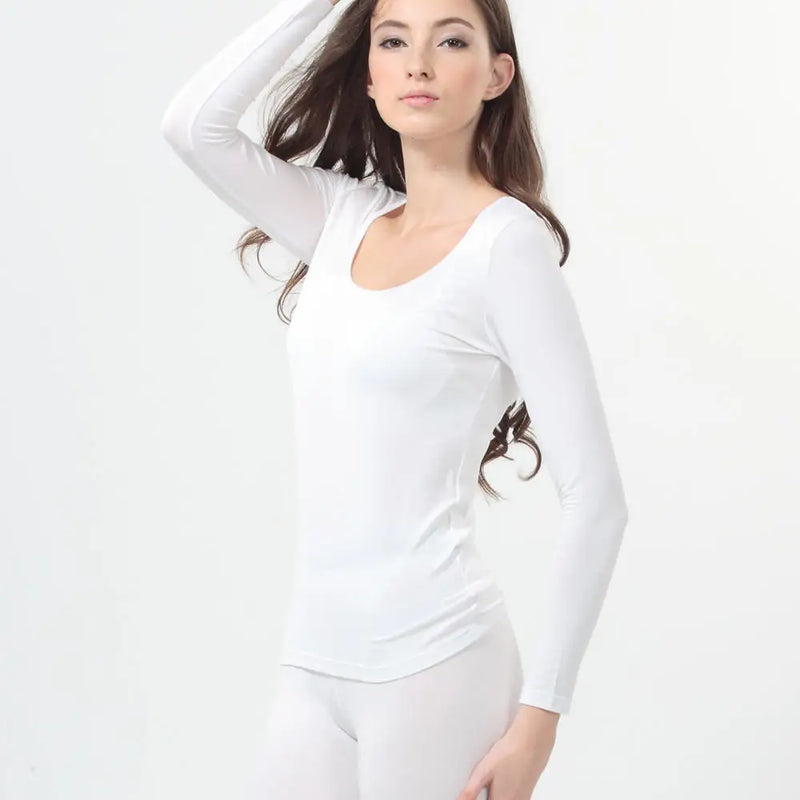 52025 Women’s Thermal Underwear – Soft, Comfortable, and Lightweight. Delicate Cotton-Modal Blend. Thin and Elegant Thermal Set