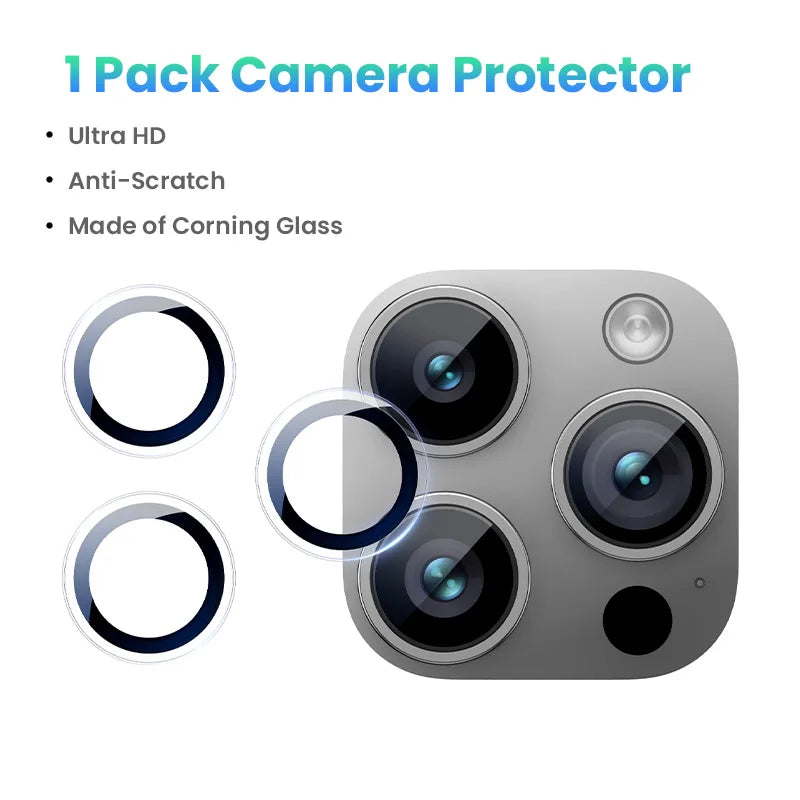 UGREEN Camera Lens Protector for iPhone 17 16 15 Pro Max Full Lens Glass for iPhone 15 Plus iPhone 17 Air 16 Protective Film