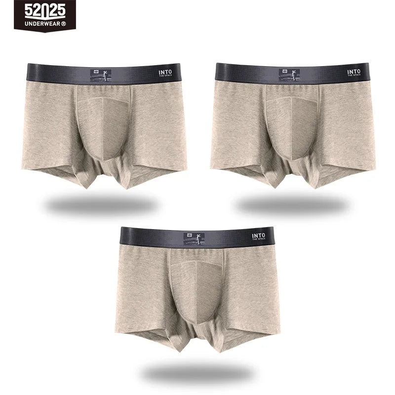 52025 Men's Premium Plant-Dyed Boxers – Soft Viscose Comfort with U-Shaped Pouch and Natural Skin-Friendly Feel