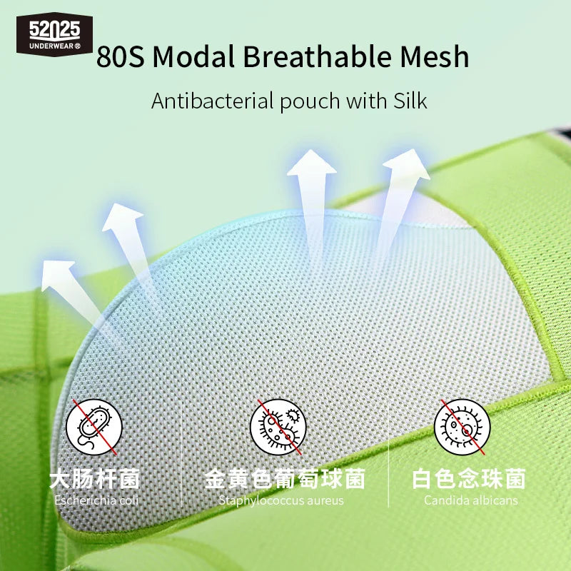 52025 Men's Air-Mesh Boxers – U-Pouch Support, Advanced Airflow Ventilation, Quick-Dry Cooling Comfort and Dynamic Stretch