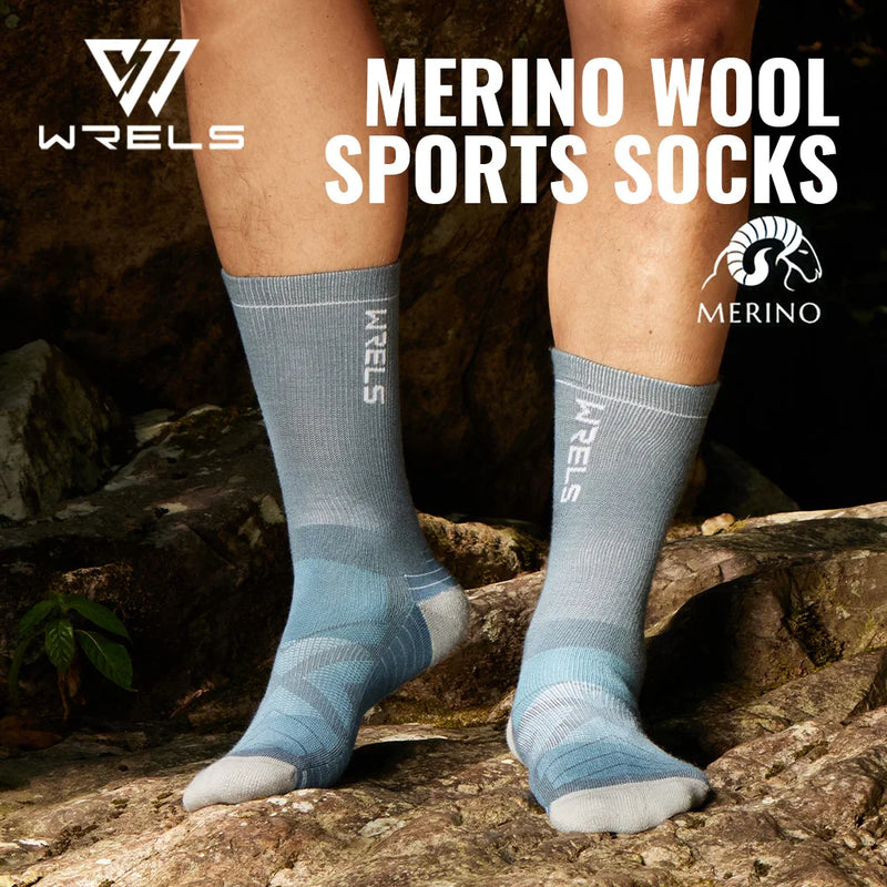 WRELS 1/2/3 Merino Wool Socks Thermal Warm Crew Winter Boot Sock Moisture Wicking Breathable Performance Thick Wool Hiking Socks