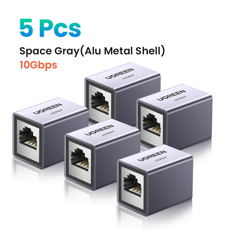 UGREEN 10Gbps RJ45 Connector Network Ethernet Extender PoE for Cat8/7/6A/6/5 Ethernet Cable Adapter Gigabit Female to Female