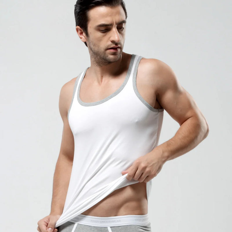 52025 Men's Cotton Modal Sleepwear Top – Ultra-Soft Breathable T-Shirt with Lightweight Comfort, Relaxed Feel and Modern Fit
