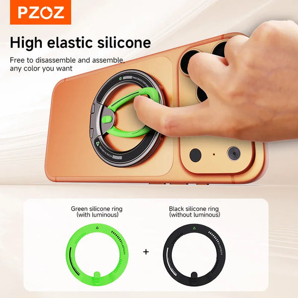 PZOZ Magnetic Ring Holder for iPhone Xiaomi vivo oneplus Samsung Galaxy Finger Ring Phone Holder foldable stand rotating loop