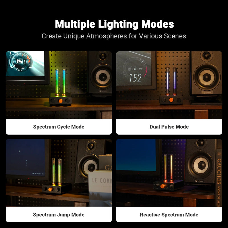 Fosi Audio AH-01A Visualizer ភ្លើង LED ភ្លេងចង្វាក់ Ambient សម្រាប់កុំព្យូទ័រលើតុ RGB សម្រាប់ម៉ូនីទ័រកុំព្យូទ័រ អំណោយឆ្នាំថ្មី