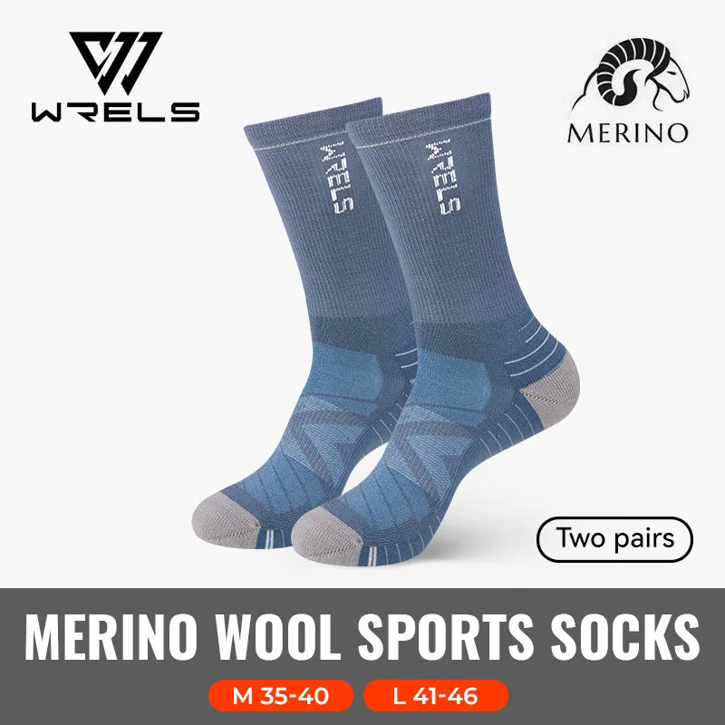 WRELS 1/2/3 Merino Wool Socks Thermal Warm Crew Winter Boot Sock Moisture Wicking Breathable Performance Thick Wool Hiking Socks