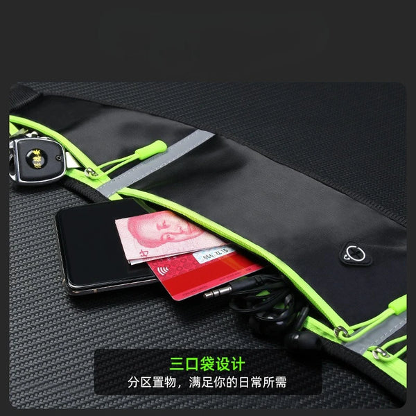 WRELS Running Waist Bag Men Women Sports Belt Pouch Sports Fanny Pack Lightweight Waterproof Reflective Running Belt Waist Pack
