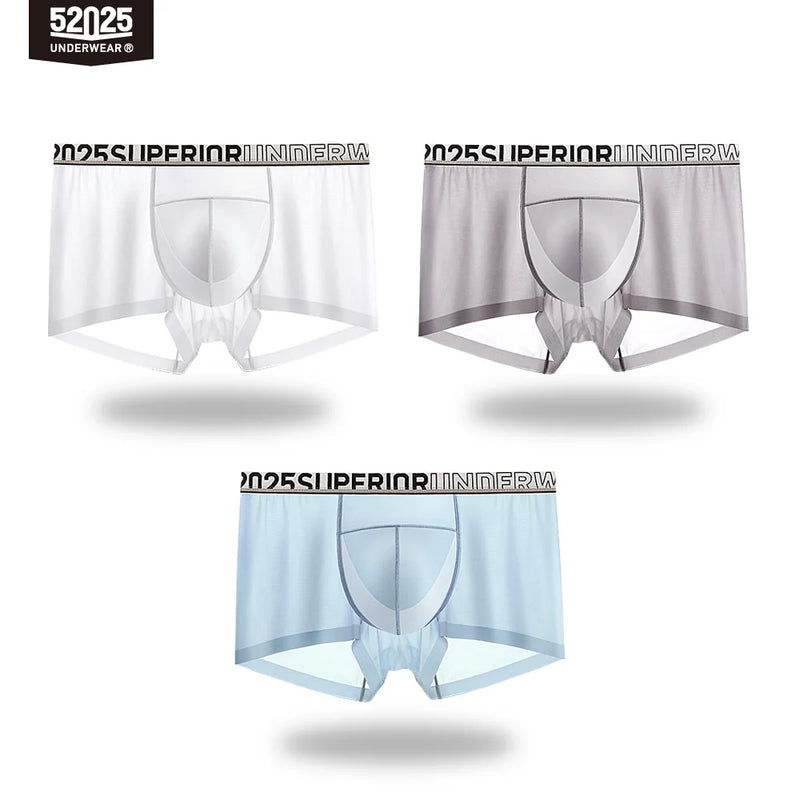 52025 Men's Cooling Boxers – Moon-Form Mesh Dual Pouch with Lightweight Comfort, Dynamic Stretch and Quick-Dry Performance