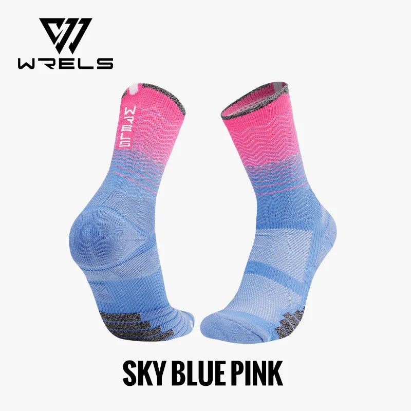 WRELS 1/2/3 Pairs Compression Sports Socks Thick Cushioned Crew Socks Men Youth Arch Support Moisture Wicking Basketball Socks