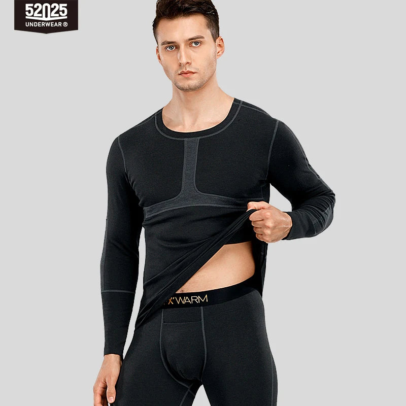 52025 Warm Premium Thermal Underwear – Graphene-Enhanced Warmth, Merino Wool Blend, Multi-Layer Insulation & Seamless Comfort