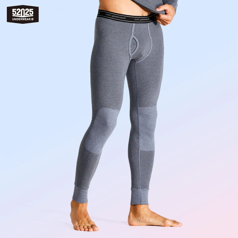 52025 Cotton Thermal Leggings – Soft Fleece-Lined Base Layer with Reinforced Knees, Flexible Fit and Cold-Weather Comfort