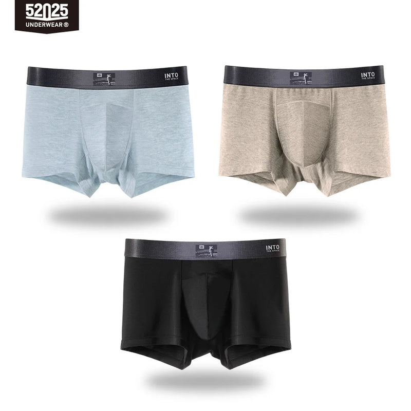 52025 Men's Premium Plant-Dyed Boxers – Soft Viscose Comfort with U-Shaped Pouch and Natural Skin-Friendly Feel