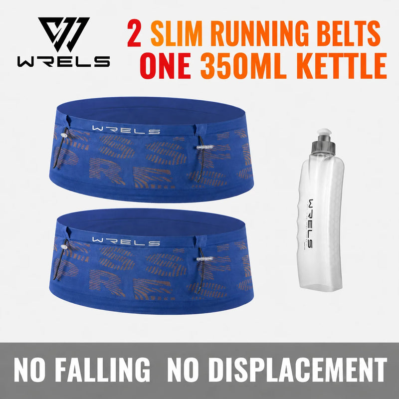 WRELS Hiking Waist Bag Anti-Slip Storage Pack Breathable Adjustable Marathon Men Women Elasticity Sports Running Waist Pocket