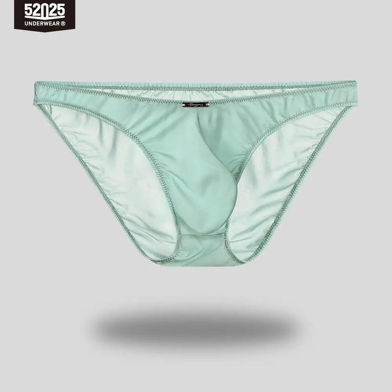 52025 Men's Ultra-Light Mini Briefs – Semi-Transparent, Silky-Soft Nylon, 3D Anatomical Pouch and Barely-There Comfort