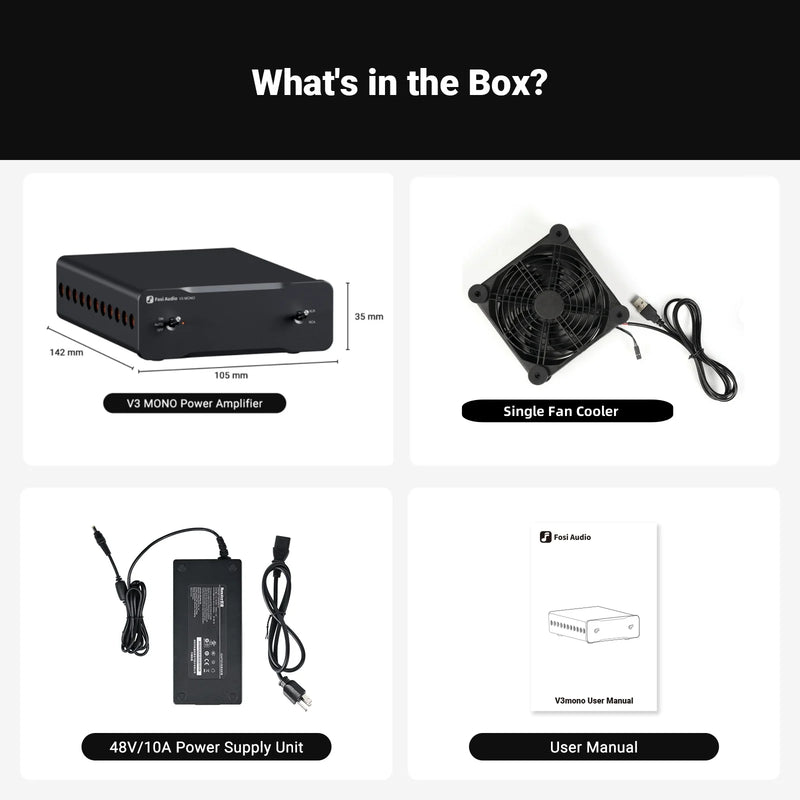 ឧបករណ៍ពង្រីកសំឡេង Fosi Audio V3 ម៉ូណូស្តេរ៉េអូ 2/2.1/3/4/5 ឆានែល TPA3255 អំភ្លីខ្នាតតូច 240W ឧបករណ៍ពង្រីកសំឡេងអាជីព