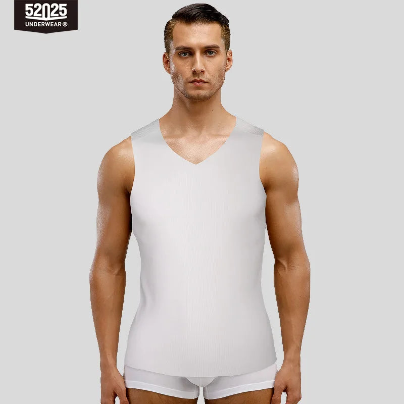 52025 Men’s MicroModal Sleeveless Shirt – Soft, Breathable, and Lightweight Tank Top. Slim-Fit Vest for Superior Comfort