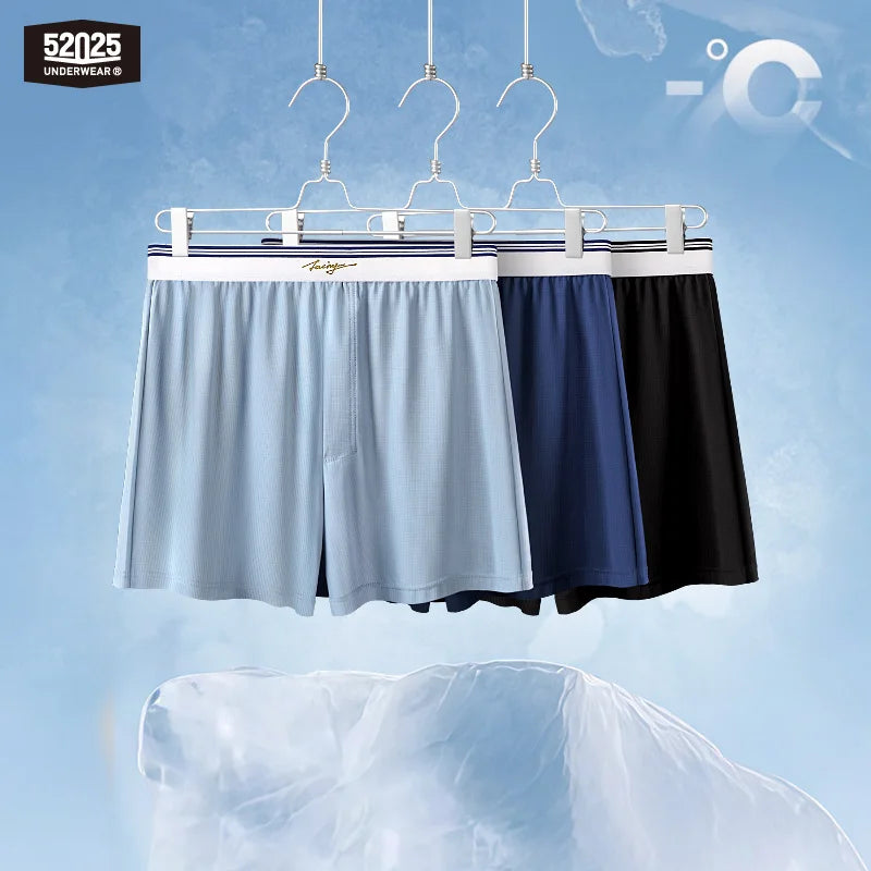 52025 Cooling Lounge Shorts – Double-Layer Design with 100% Mulberry Silk-Lined Pouch, Quick-Dry Comfort and Airflow Mesh
