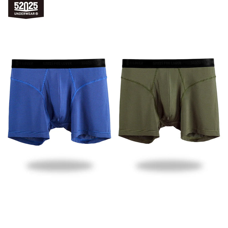 52025 Men's Performance Boxer Briefs – Hidden Stripe Texture, Quick-Dry Cooling Comfort and Sculpting Back Design