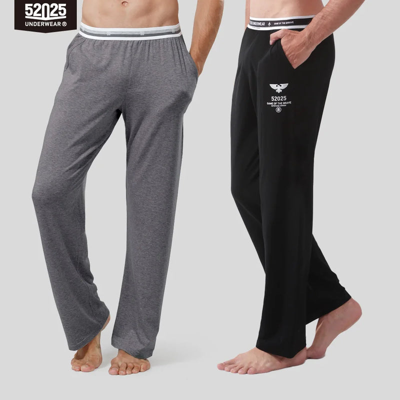 52025 Men's Cotton Modal Pajama Pants – Silky-Soft Lounge Pants with Relaxed Fit, Side Pockets & Lightweight Everyday Comfort