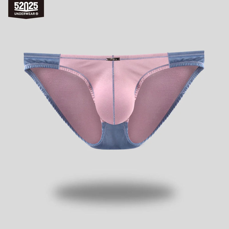 52025 Men's Contrast Color High-Cut Briefs – Soft Quick-Dry Modal Blend, Contoured Pouch and Confident Modern Style