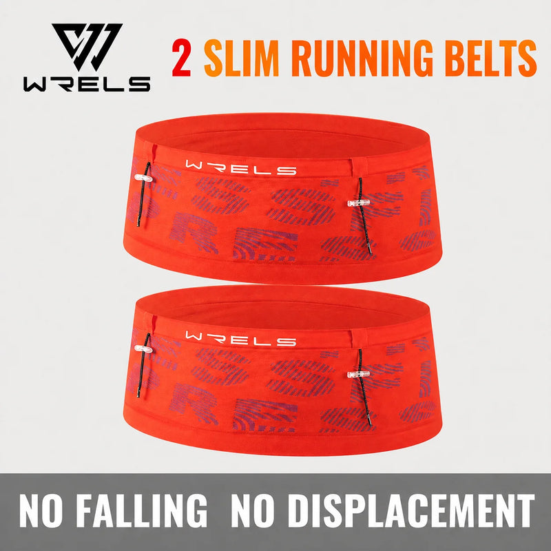 WRELS Hiking Waist Bag Anti-Slip Storage Pack Breathable Adjustable Marathon Men Women Elasticity Sports Running Waist Pocket