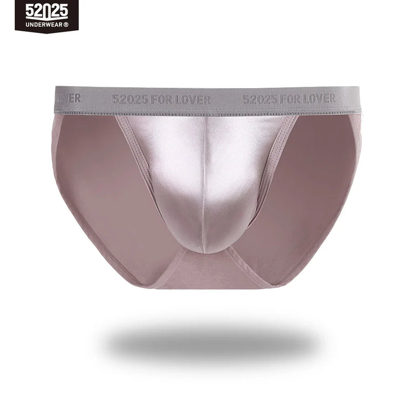 52025 Men's High-Cut MicroModal Briefs – 100% Mulberry Silk Pouch, Body-Hugging Fit and Luxurious Second-Skin Comfort