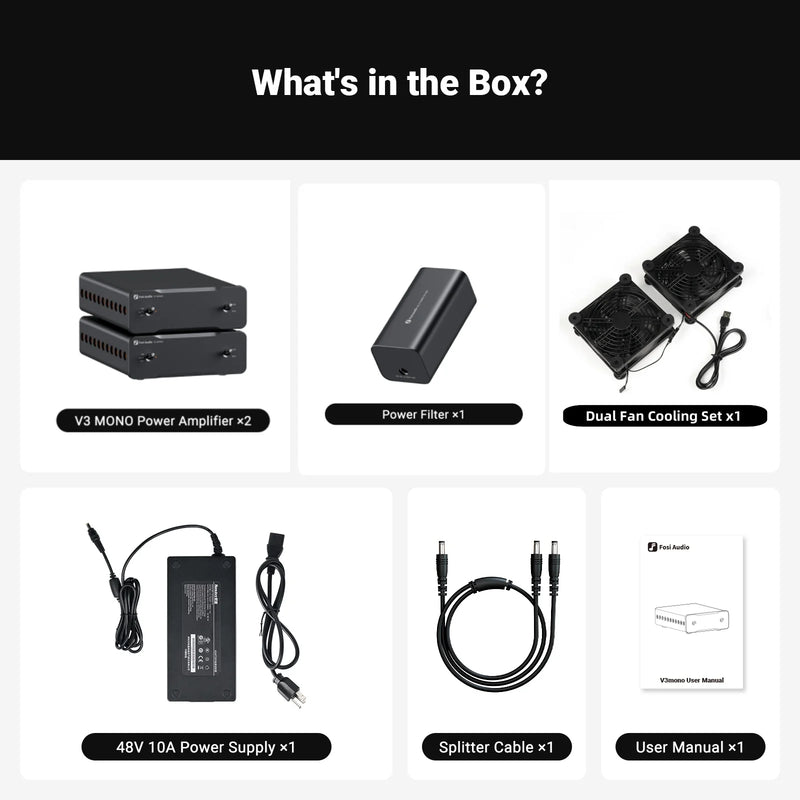 ឧបករណ៍ពង្រីកសំឡេង Fosi Audio V3 ម៉ូណូស្តេរ៉េអូ 2/2.1/3/4/5 ឆានែល TPA3255 អំភ្លីខ្នាតតូច 240W ឧបករណ៍ពង្រីកសំឡេងអាជីព