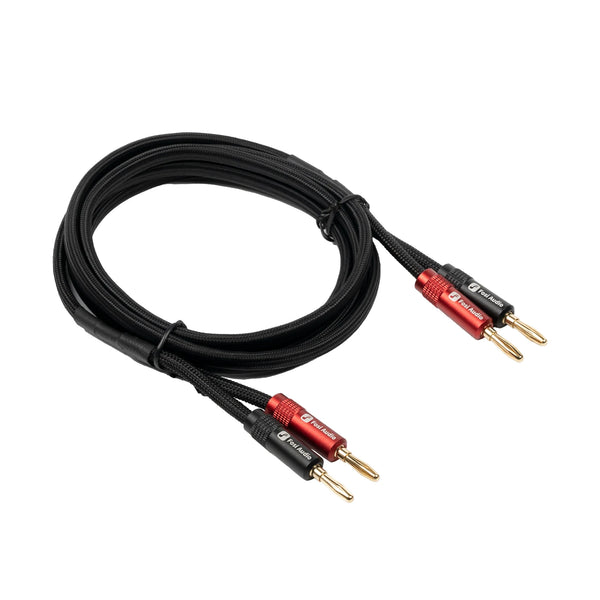 ខ្សែ ឧបករណ៍បំពងសម្លេង Hi-Fi ម៉ាក Fosi Audio ធ្វើពីនីឡុង ជាមួយនឹងឌុយចុងចេកស្រោបមាស - 1.8m*2/0.3m*2