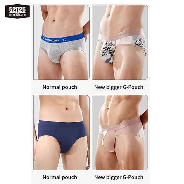 52025 Men's Big Pouch Briefs – Natural Lift Support, Silky-Soft Nylon-Spandex Fabric, Second-Skin Feel and All-Day Comfort