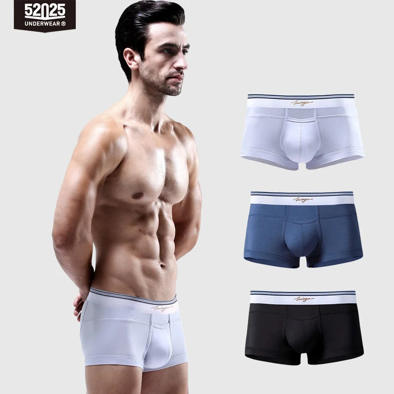 52025 Men's Boxers Men's Trunks – Premium Ultra-Soft Micro Modal for Exceptonal Comfort & Style. Boxers with Horizontal Fly