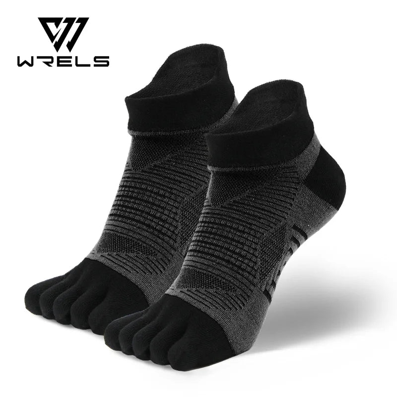 WRELS COOLMAX Five Finger Socks High Performance Athletic Toe Socks 1/3Pair Moisture Wicking Breathable Quick-Dry Five Toe Socks