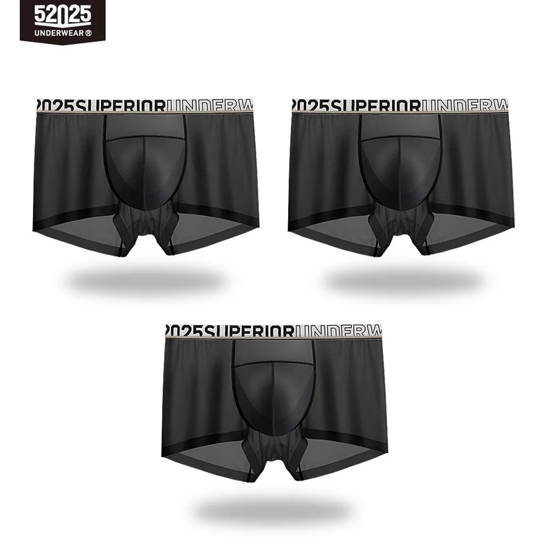 52025 Men's Cooling Boxers – Moon-Form Mesh Dual Pouch with Lightweight Comfort, Dynamic Stretch and Quick-Dry Performance