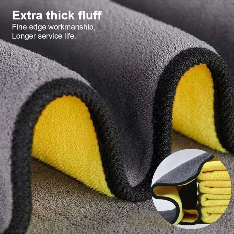 SEAMETAL 1/2/5PCS Car Microfiber Cleaning Towel Premium Car Detailing Fast Drying Microfiber Towel Wash Towels Clean Accessories